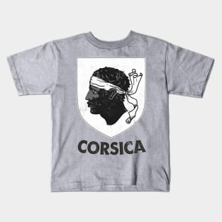 Corsica ---- Vintage Style Crest Design Kids T-Shirt